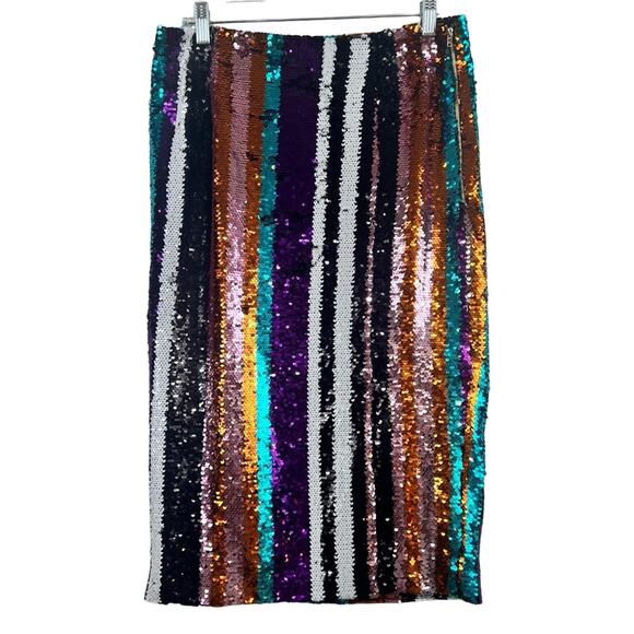 Gracia Dresses & Skirts - Gracia Vibrant Sequin Striped Pencil Skirt